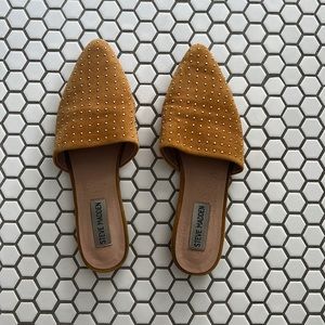 Dark yellow studded mules. Steve Madden brand size 7 1/2.